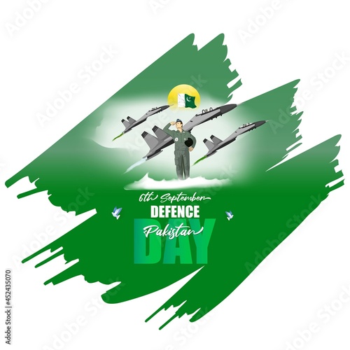Vector illustration of Pakistan defence day, 6th September