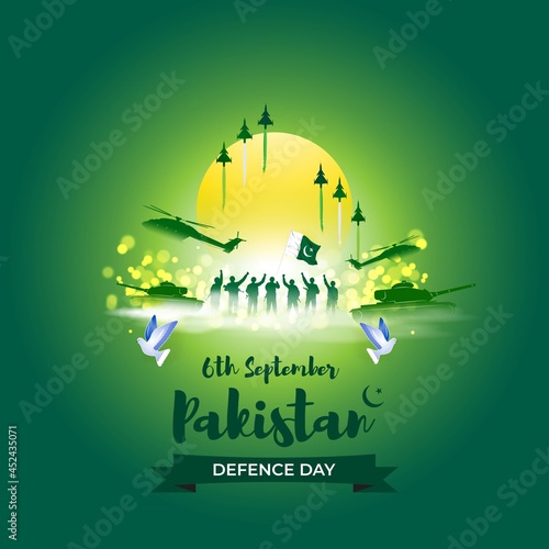 Vector illustration of Pakistan defence day, 6th September