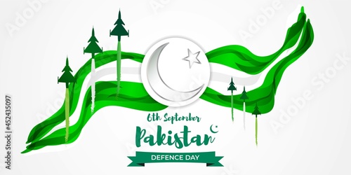 Vector illustration of Pakistan defence day, 6th September