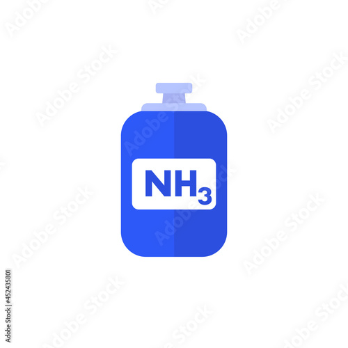 ammonia, NH3 gas tank vector icon