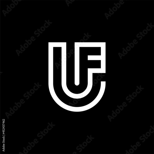 Letter UF Logo Design Vector Template Element photo