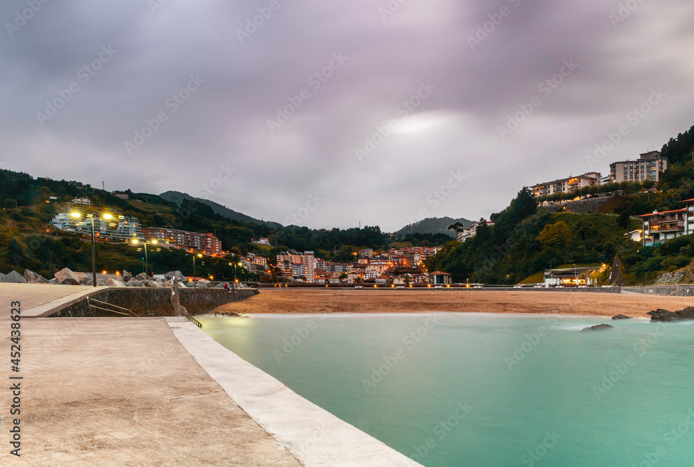 Mutriku beach in the Basque Country
