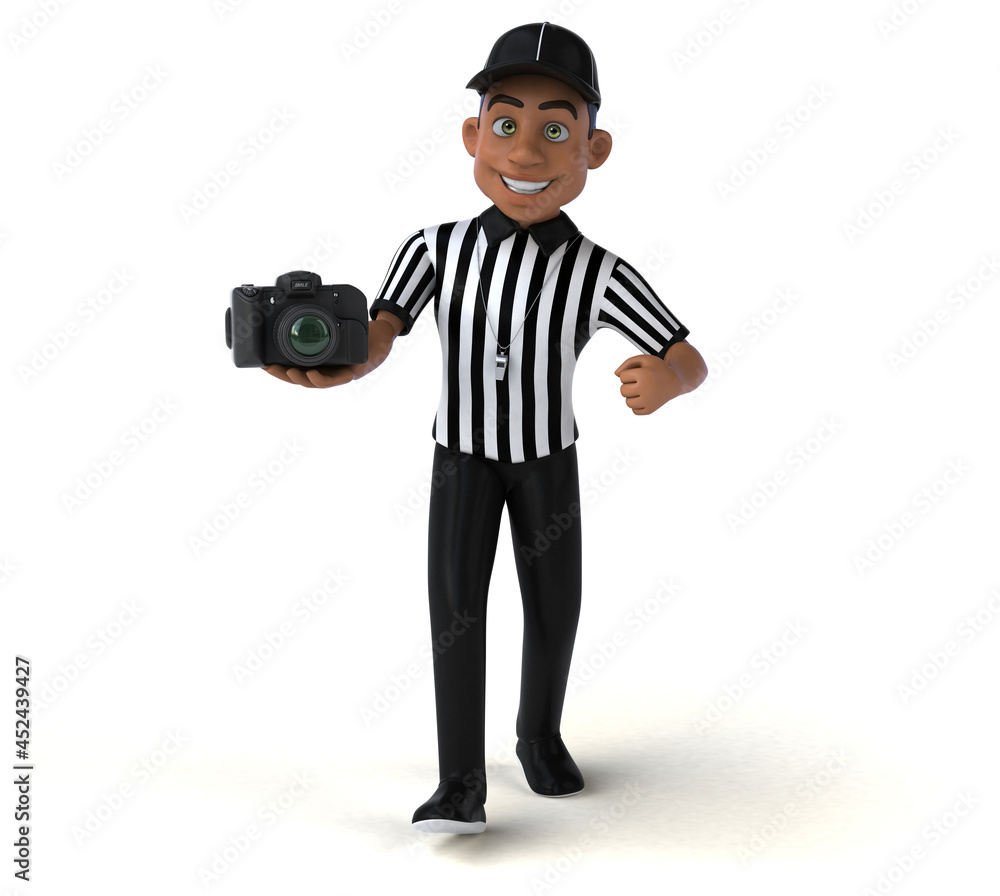 Fun 3D Illustration of an american Referee Fun 3D Illustration of an american Referee