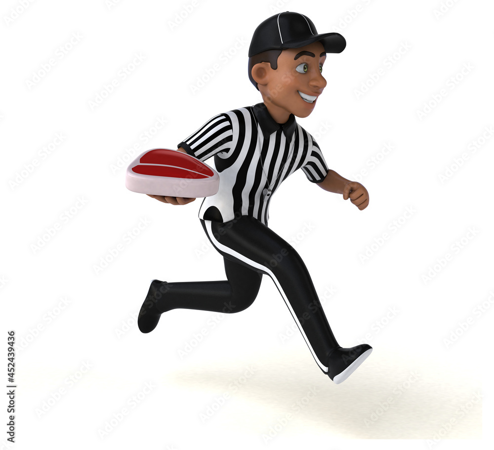 Fun 3D Illustration of an american Referee Fun 3D Illustration of an american Referee
