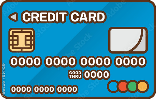 Clip art of blue credit card