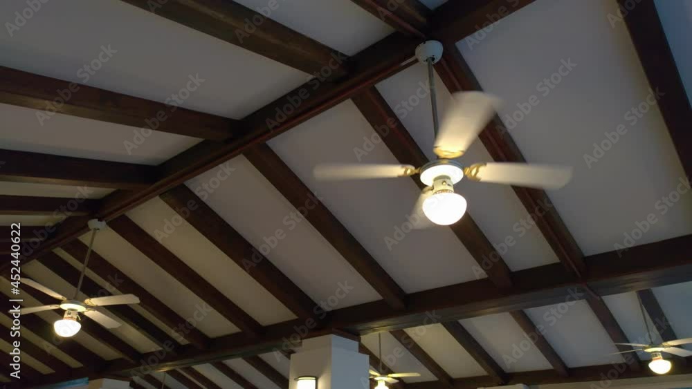 Lamp with Fan on ceiling indoors interior Lamp with Fan on ceiling indoors interior