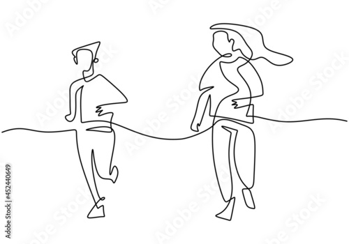 Continuous line drawing of ...