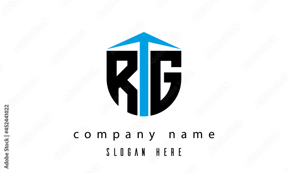 RG shield creative latter logo vector RG shield creative latter logo vector