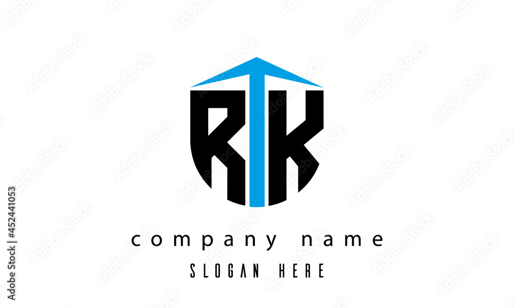 RK shield creative latter logo vector RK shield creative latter logo vector