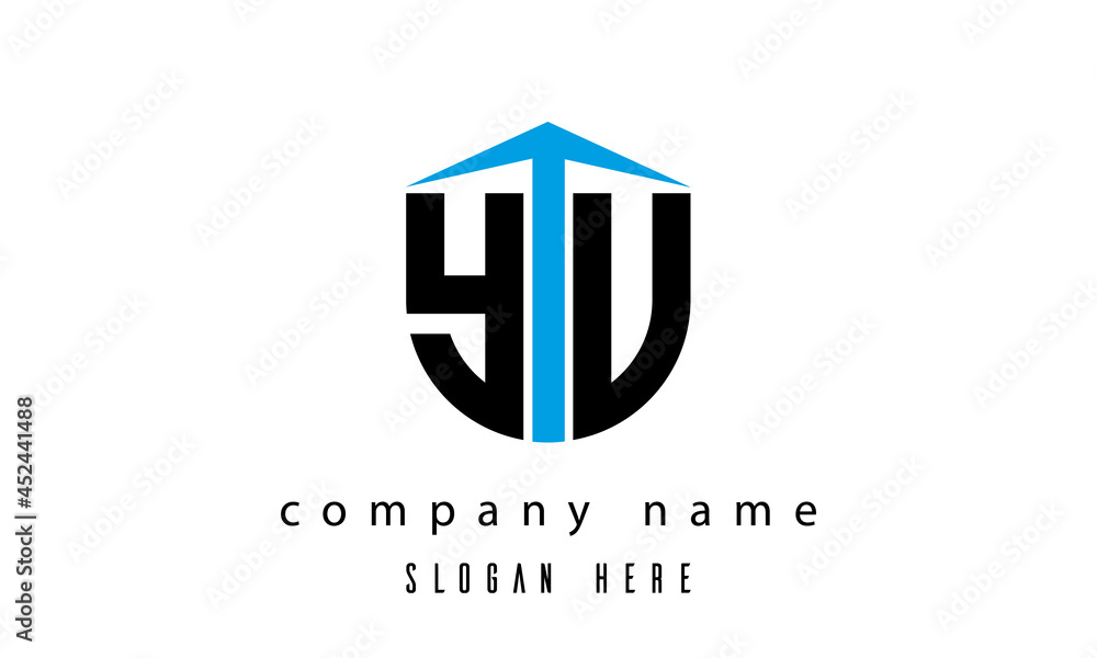 YU shield creative latter logo vector YU shield creative latter logo vector