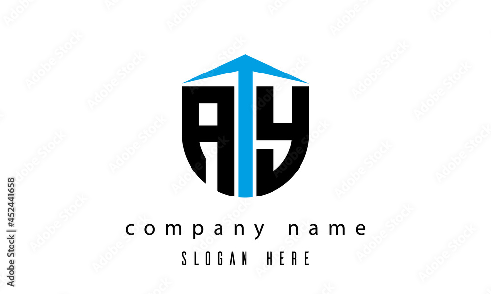 AY shield creative latter logo vector AY shield creative latter logo vector