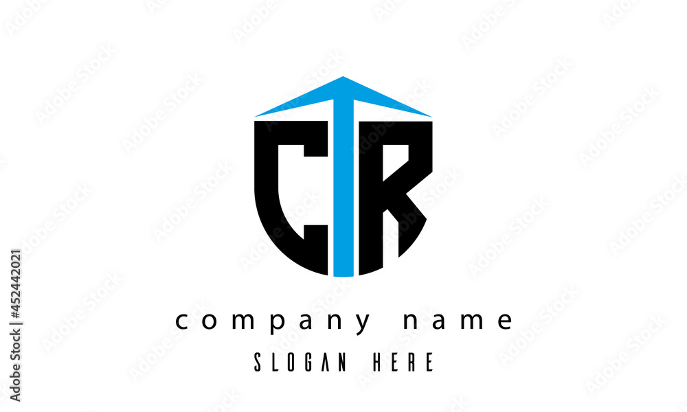 CR shield creative latter logo vector CR shield creative latter logo vector