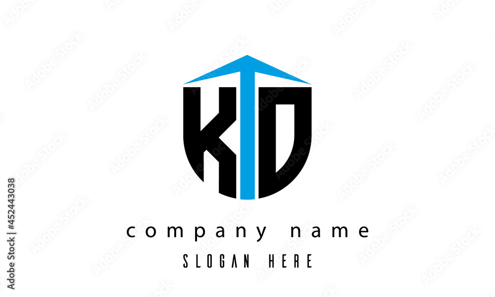 KD shield creative latter logo vector KD shield creative latter logo vector