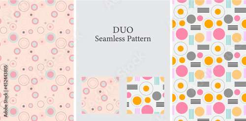 Duo Seamless Pattern Soft Collors Collections