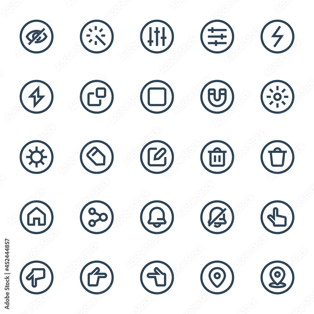 Outline icons for ui ux. Outline icons for ui ux.