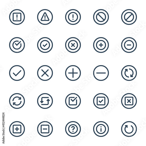 Outline icons for ui ux.