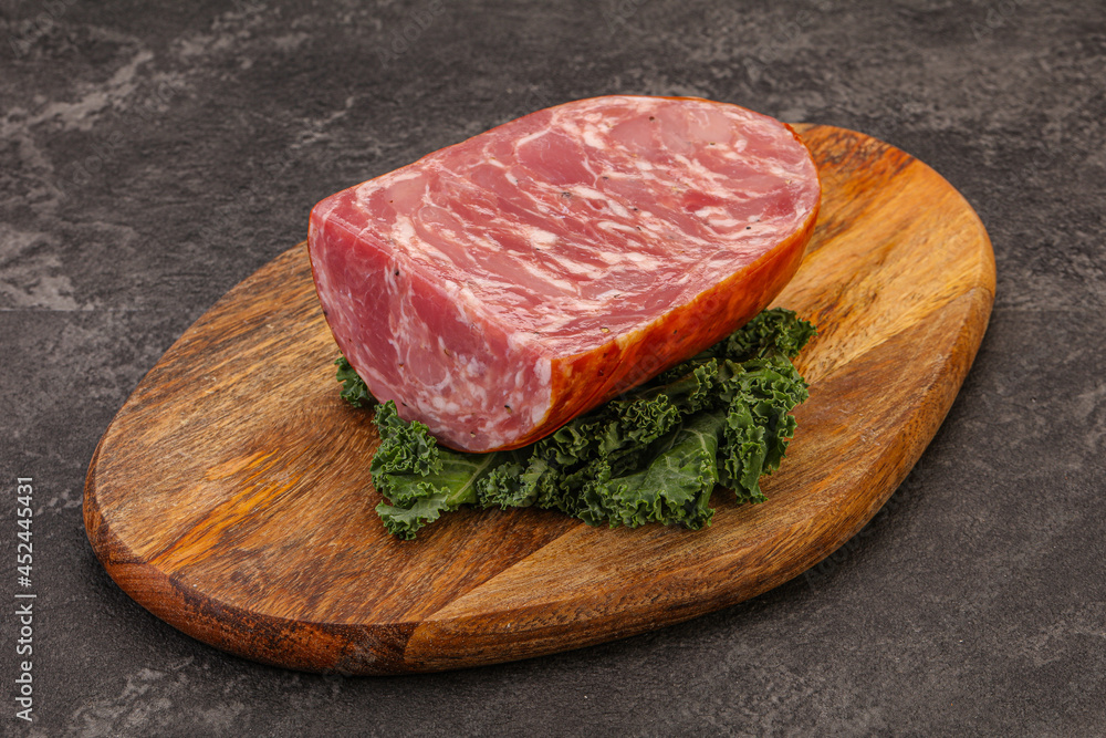 Beef ham piece over board Beef ham piece over board