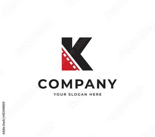 Letter K Movie Vector Logo Design. Creative Technology Logo Design