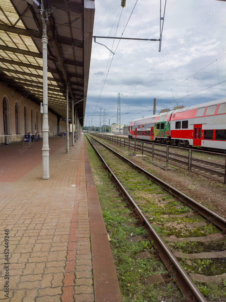 Train Station. Railway. Peron at the train station. Train Station. Railway. Peron at the train station.