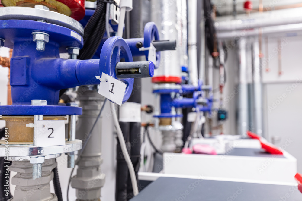 Heat pump room in commercial building