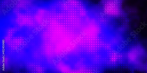 Dark Purple vector pattern with circles.