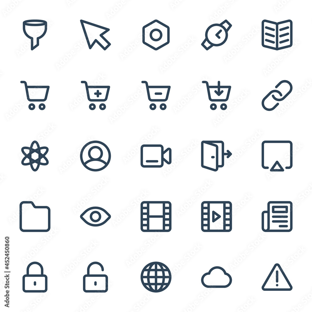 Outline icons for web & mobile.