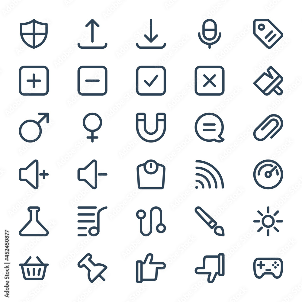 Outline icons for web & mobile. Outline icons for web & mobile.