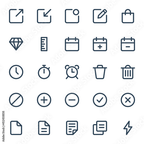Outline icons for web & mobile.