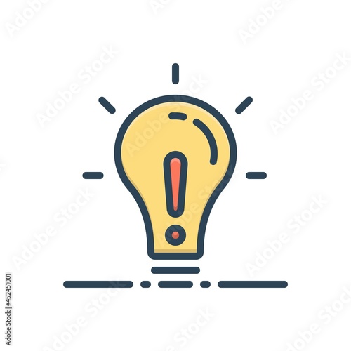 Color illustration icon for except 