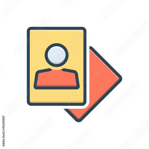 Color illustration icon for reveal 