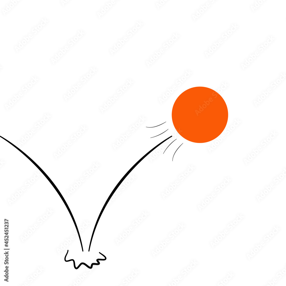 Vecteur Stock Vector illustration of a bouncing ball. | Adobe Stock