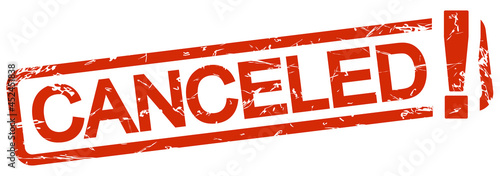 red rubber stamp canceled