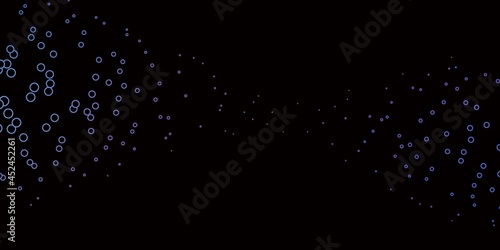 Dark Purple vector texture with circles.