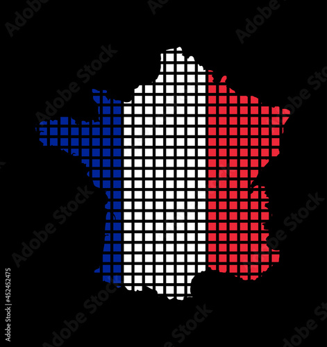 france map flag abstract vector design