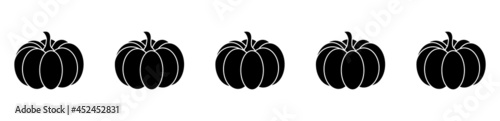 black silhouette of halloween pumpkin. vector design