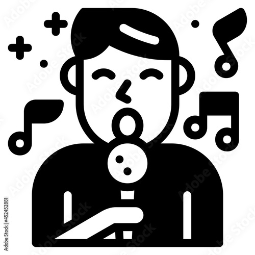 karaoke glyph icon