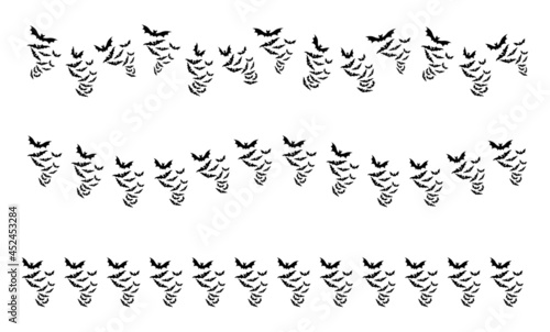 bat divider set. halloween vector 