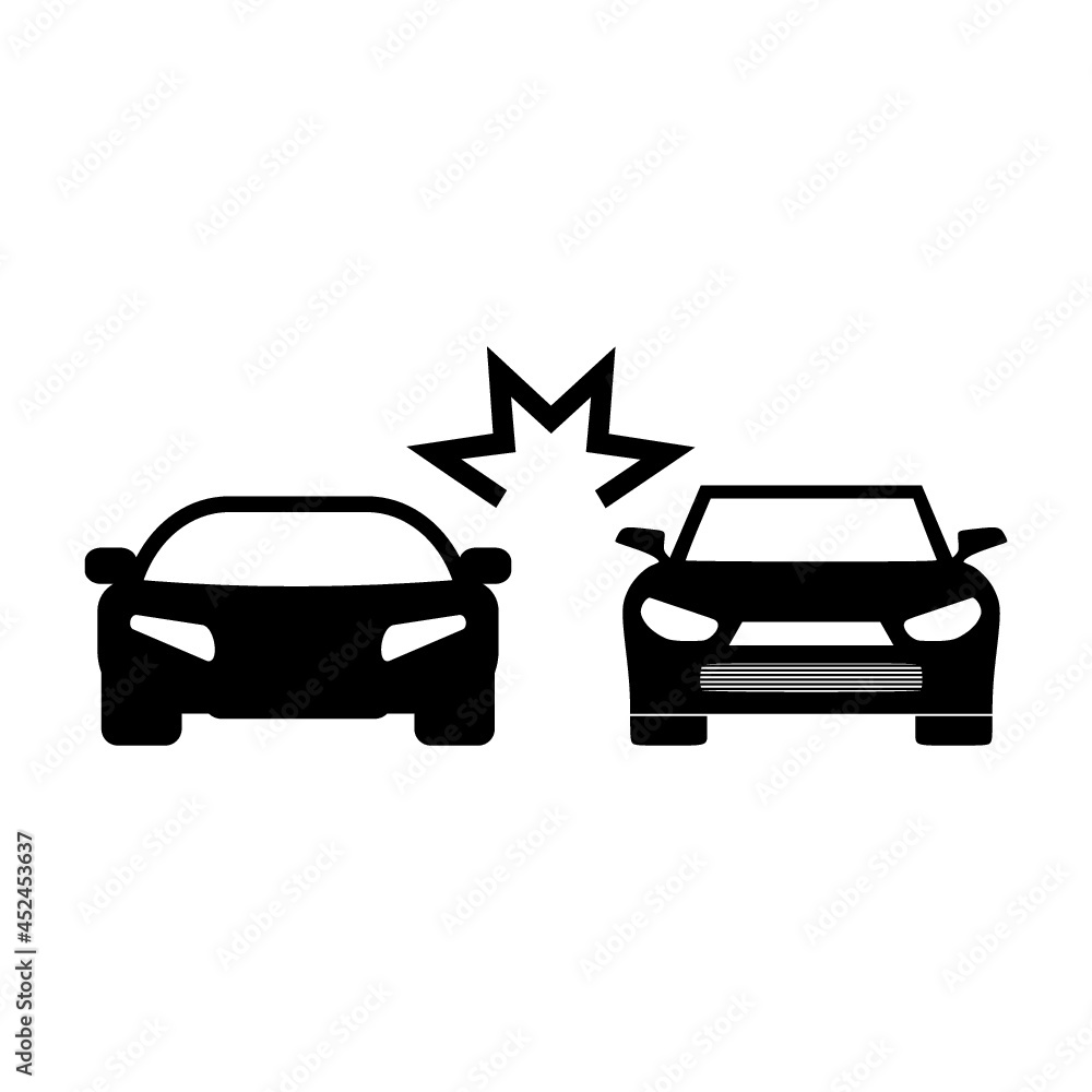 Accident icon isolated on white background Accident icon isolated on white background