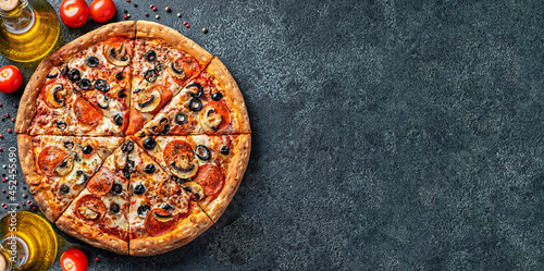 flat-lay-italian-pizza-fresh-ingredients-around-dark-surface-top-