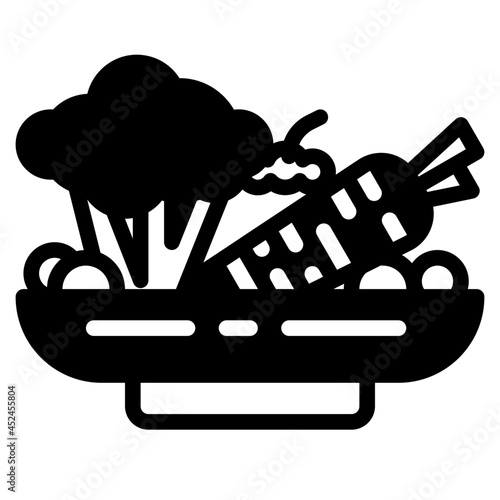 vegetable glyph icon