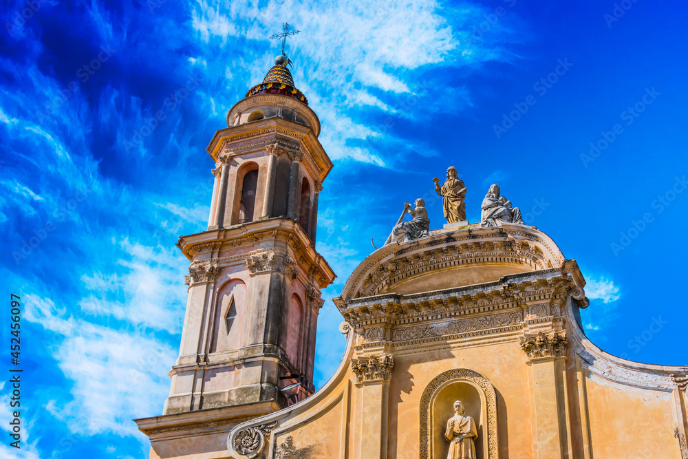 Fototapeta premium Basilica of Saint-Michel-Archange in Menton on French Riviera