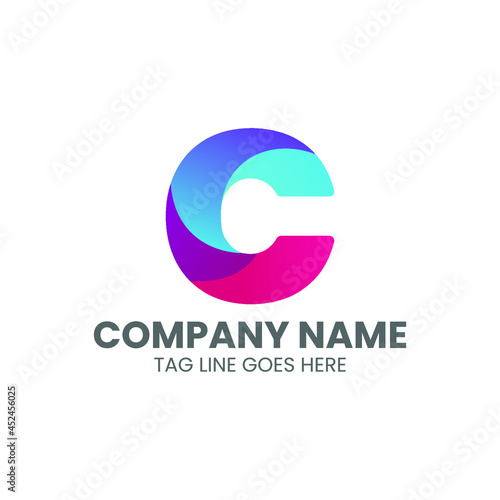 Modern C Letter Logo Design Vector Illustration By GFXrony