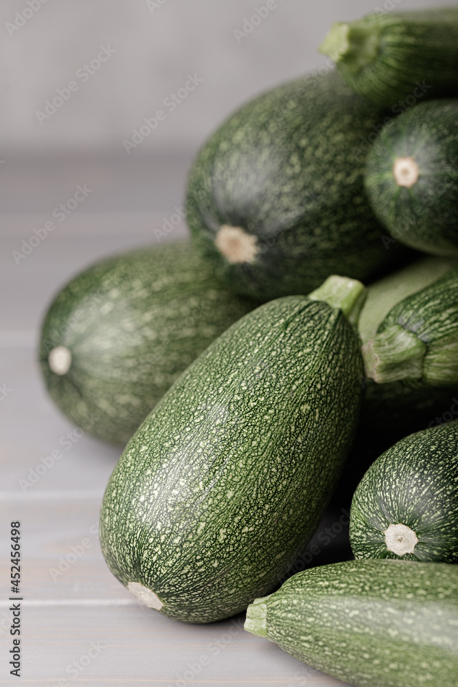 Zucchini on a gray concrete background Zucchini on a gray concrete background