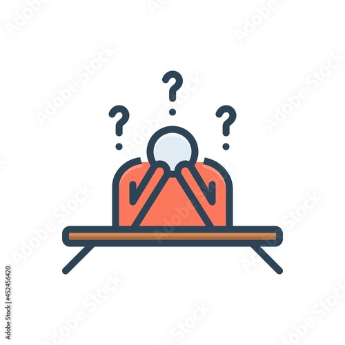 Color illustration icon for problem 