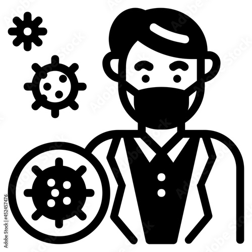 oncologist glyph icon