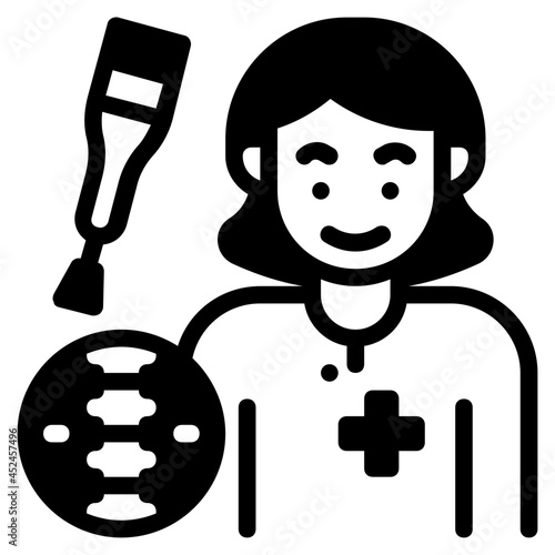 orthopedist glyph icon