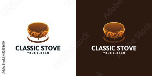 classic stove logo, stove logo, wood kiln, reference logo