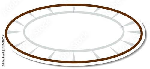 Empty plate kitchenware sticker