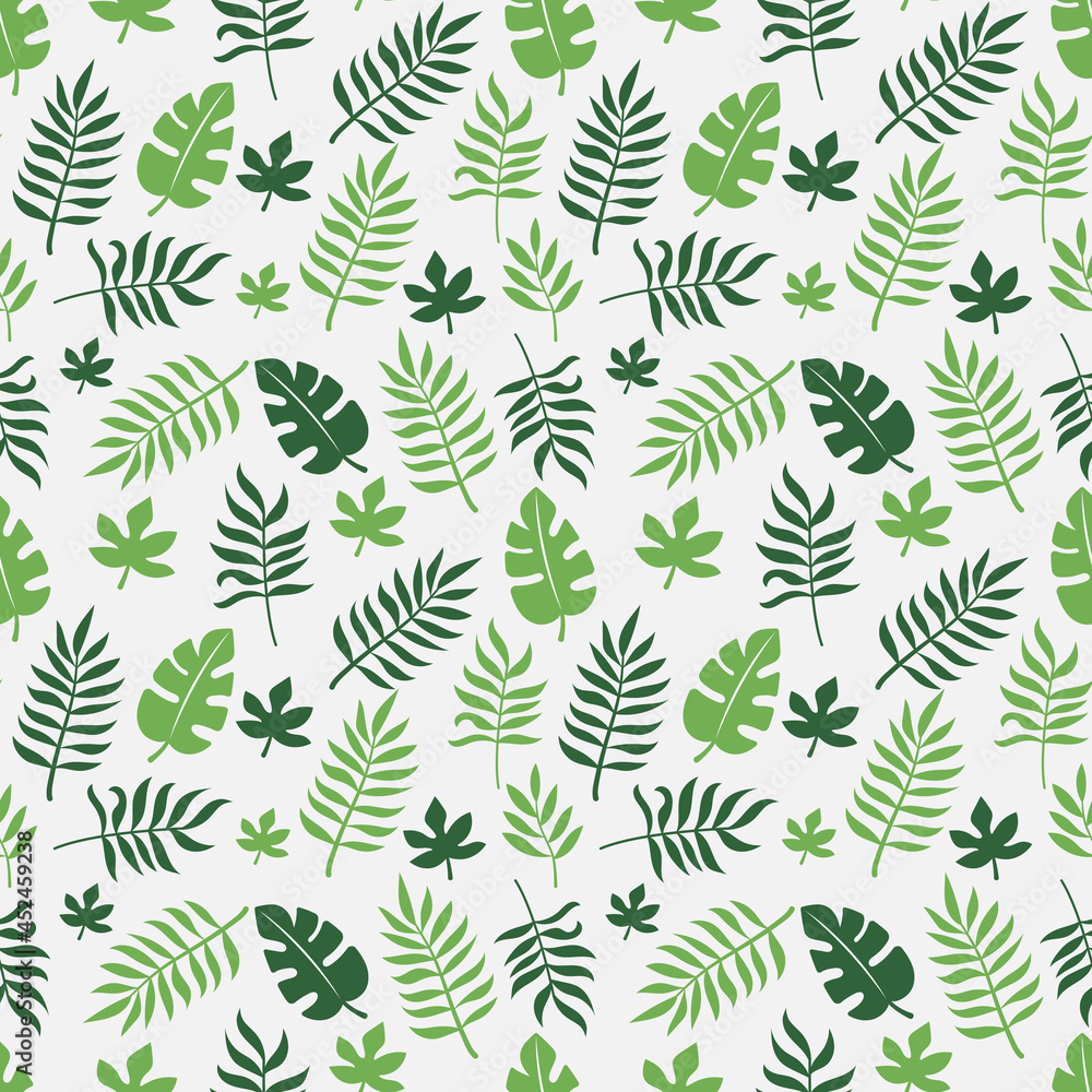 surface leaf pattern in green vector image surface leaf pattern in green vector image
