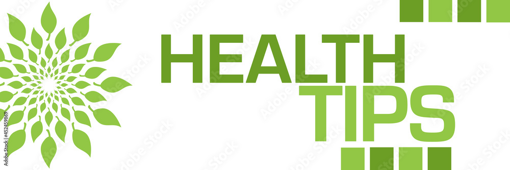 Health Tips Green Leaves Circular Horizontal Health Tips Green Leaves Circular Horizontal